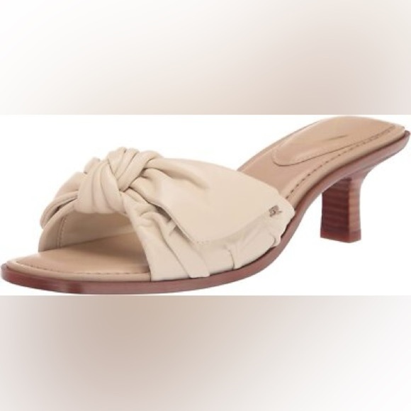 Women’s SAM EDELMAN Darcie cream kitten heel sandals- Size 7.5 - Picture 1 of 6